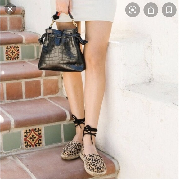 TOMS x CLARE V Katalina Espadrille in Leopard - Picture 3 of 12